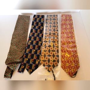 Bundle of 4 ties, 3 Dunhill and 1 Ralph Lauren like new..